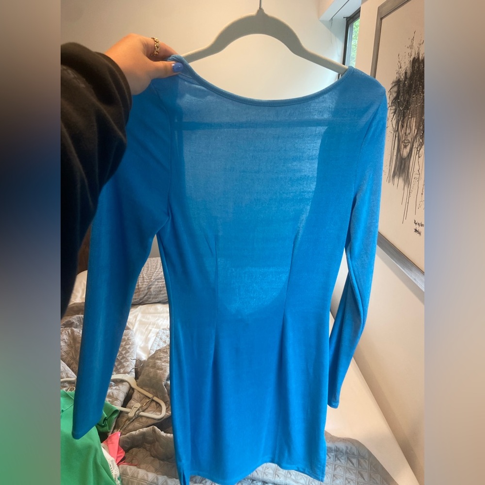 Mini open back dress